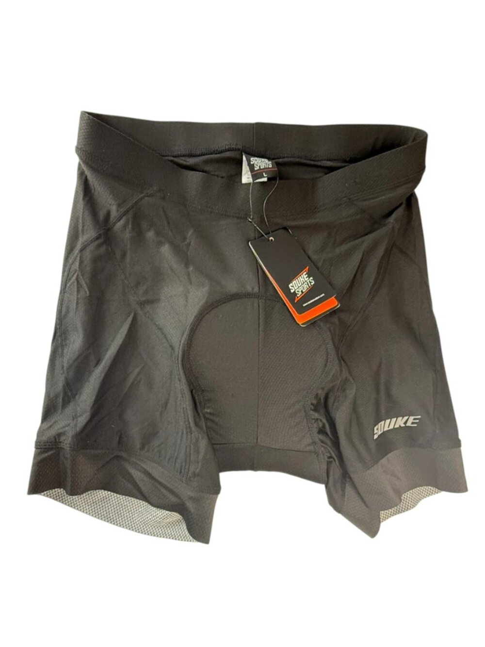 New NWT Bike Shorts, Black, Padded, Size Men's Large. SOUKE Brand Cycling